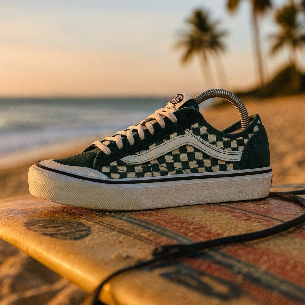 Vans Style 36 Celtic Green Mens 6.5 Womens 8 Checkerboard Shoes‎ US Open Of Surf